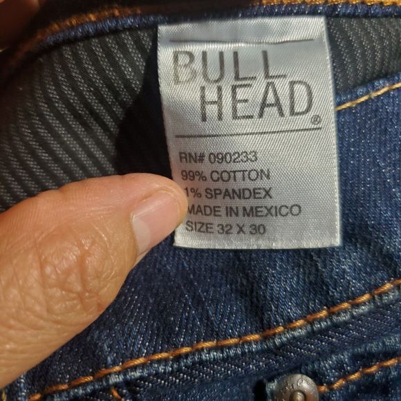 Junior's Bull Head Brakes Skinniest Destroyed Denim Jeans Size 32X30 - Picture 12 of 14